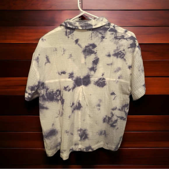 Madewell NWT linen tie-dye button down shirt - Picture 2 of 4